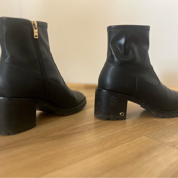 Coach Joy Black Leather Bootie - Picture 2 of 7